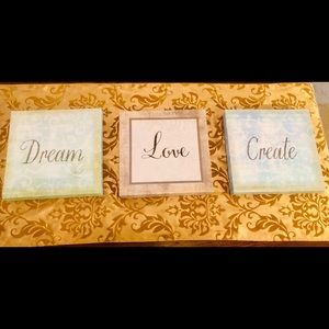 3 Piece Set of Beautiful Canvas Art